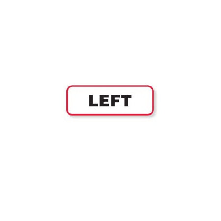 Precision Dynamics - Pre-Printed Label Laboratory Use Red / White Paper Left Black Safety and Instructional 1/2 X 1-1/2 Inch - 59701005