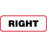 Precision Dynamics Pre-Printed Label Auxiliary Label Right Red / White 1/2 X 1-1/2 Inch - 59701016