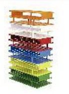 Nalgene Unwire - 3-Tiered Test Tube Rack 20 mm Tube Size Blue 3-1/4 X 4 X 10 Inch - 60914-864