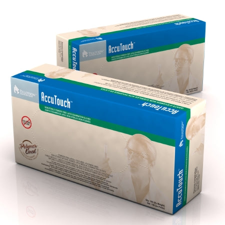 Dynarex AccuTouch Exam Glove Large NonSterile Latex Standard Cuff Length Bisque Ivory Not Chemo Approved - 6624
