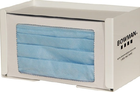 Bowman Manufacturing Bowman PPE Dispenser BOWMAN White Powder Coated Steel Manual 1 Box Wall Mount - BB-034-DISP