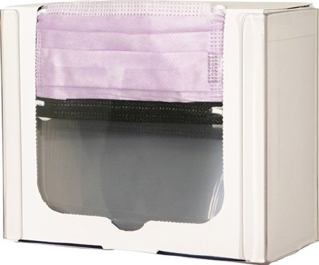 Bowman - PPE Dispenser BOWMAN Wall Mount 1-Box Capacity Clear 9-3/16 W X 7-1/2 H X 4-3/16 D Inch PETG Plastic - FP-120