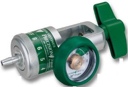 Precision Medical Easy Dial Reg Oxygen Regulator Adjustable 0 - 25 LPM Barb Outlet CGA-870 - 168725D
