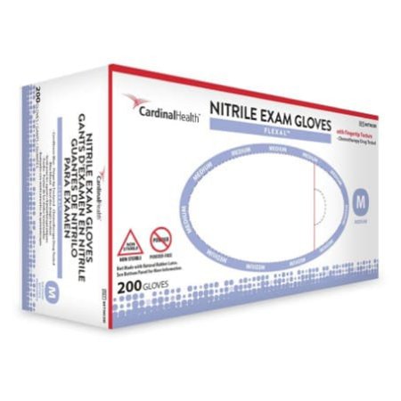 FLEXAL Nitrile - Exam Glove Medium NonSterile Nitrile Standard Cuff Length Textured Fingertips Blue Chemo Tested - 88TN03M