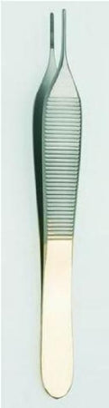 BR Surgical HerMann Medizintechnik Tissue Forceps Adson 6 Inch Surgical Grade Stainless Steel / Tungsten Carbide Thumb Handle Cross Serrated - H110-17455