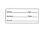 Shamrock Scientific - Pre-Printed / Write On Label Advisory Label White NAME _____ Age _____ / Number _____ Date _____ / Doctor _____ Black Patient Information 1 X 2-1/4 Inch - UPCR-6052