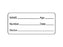 Shamrock Scientific Pre-Printed / Write On Label Communication Fill In NAME _____ Age _____ / Number _____ Date _____ / Doctor _____ White 1 X 2-1/4 Inch - UPCR-6052