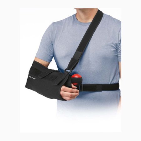 DJO Quick-Fit Shoulder Immobilizer One Size Fits Most Mesh Fabric Hook and Loop Closure With Abduction Pillow Left or Right Shoulder - 06AB