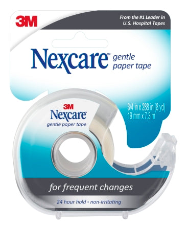 3M Nexcare Medical Tape with Dispenser Skin Friendly Paper 3/4 Inch X 8 Yard White NonSterile - 5113166992
