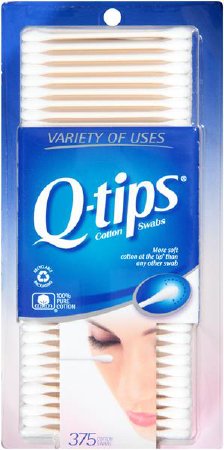 Unilever Q-Tip Swabstick Cotton Tip Cotton Shaft 3 Inch NonSterile 375 per Pack - 30521516328