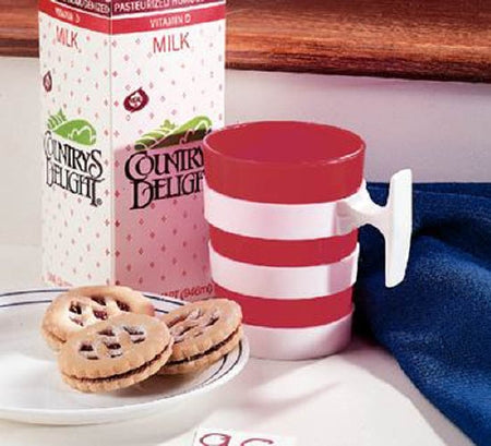 Patterson Medical Supply Drinking Mug 12 oz. Red / White Plastic Reusable - 1120