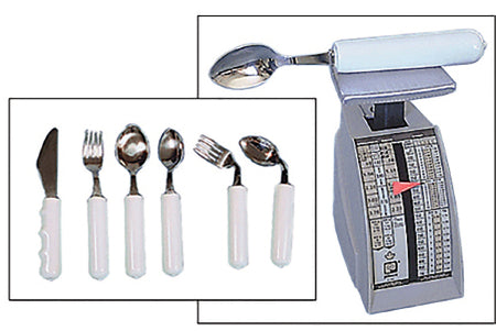 Comfort Grip - Soup Spoon Weighted White Metal - 61-0033