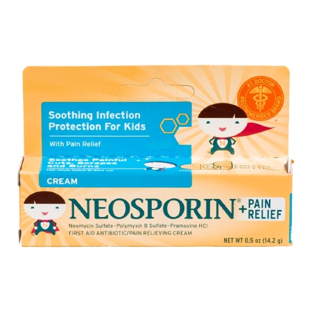 J & J Sales Neosporin + Pain Relief First Aid Antibiotic with Pain Relief 0.5 oz. Cream Tube - 501371205