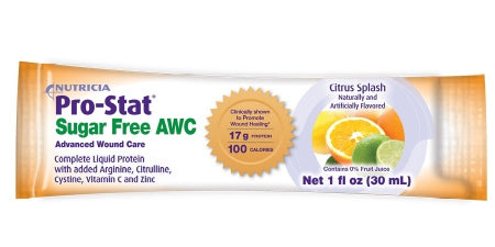Medical Nutrition USA Pro-Stat Sugar Free AWC Protein Supplement Citrus Splash Flavor 1 oz. Unit Dose Pack Ready to Use - 40230-U