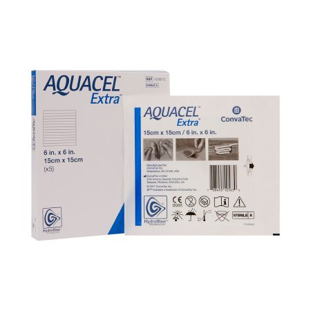 Aquacel Extra - Hydrofiber Dressing Hydrofiber (Sodium Carboxymethylcellulose) 6 X 6 Inch - 420673