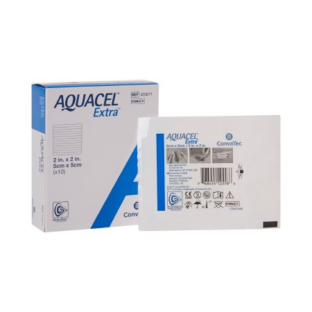 Aquacel Extra - Hydrofiber Dressing Hydrofiber (Sodium Carboxymethylcellulose) 2 X 2 Inch - 420671