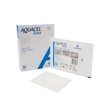 Aquacel Extra - Hydrofiber Dressing Hydrofiber (Sodium Carboxymethylcellulose) 4 X 5 Inch - 420674