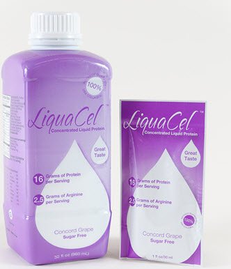 Global Health Products LiquaCel Oral Protein Supplement Grape Flavor 1 oz. Individual Packet Ready to Use - GH95