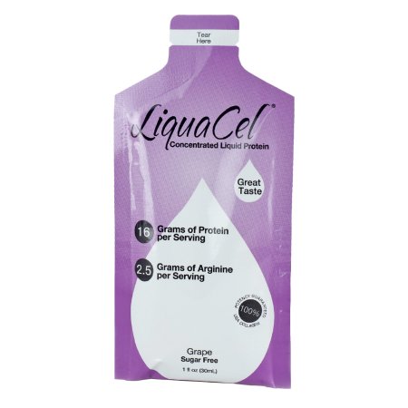 LiquaCel - Oral Protein Supplement Grape Flavor Ready to Use 1 oz. Individual Packet - GH95