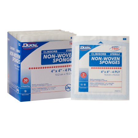 Clinisorb - Nonwoven Sponge Polyester / Rayon 4-Ply 4 X 4 Inch Square Sterile - 7444