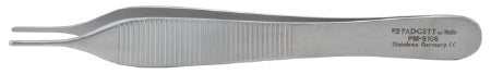 Padgett - Dressing Forceps Adson 4-3/4 Inch Length Surgical Grade Stainless Steel NonSterile NonLocking Thumb Handle Straight Delicate Smooth Tips - PM-6106
