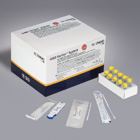 BD Primary Care BD Veritor System Rapid Test Kit Infectious Disease Immunoassay Influenza A + B Nasal Swab / Nasopharyngeal Swab Sample CLIA Waived 30 Tests - 256045