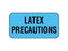 Shamrock Scientific Pre-Printed Label Allergy Alert LATEX PRECAUTIONS Blue 3/4 X 1-1/2 Inch - UPCR-3011