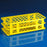 Globe Scientific 456500 Series - Stacking Test Tube Rack 60 Place 15 to 17 mm Tube Size Yellow 2-4/5 X 4-1/8 X 9-3/5 Inch - 456506
