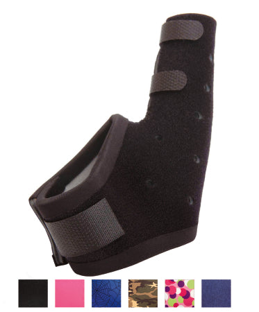 Exos Extended Short Thumb Spica - Thumb Brace Adult Large Hook and Loop Strap Closure Right Hand Black - 211-61-1111