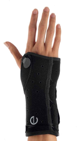 DJO Exos Wrist Brace Thermoformable Polymer Right Hand Black Medium - 220-52-1111