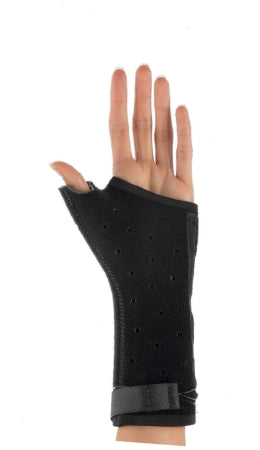 DJO Exos Thumb Splint Long Thumb Spica Thermoformable Polymer Right Hand Black X-Large - 230-72-1111