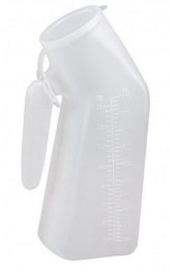 Mabis Healthcare DMI Male Urinal 1 Quart / 946 mL With Cover Single Patient Use - 541-5076-0000