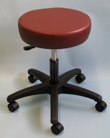 Brandt Industries Econobuoy Exam Stool Backless Pneumatic Height Adjustment 5 Casters Burgundy - 13421BURG