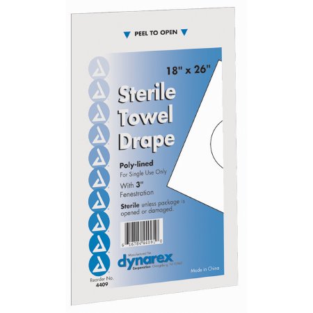 Dynarex - Surgical Drape Towel Drape 18 W X 26 L Inch Sterile - 4409