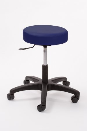 Brandt Industries Econobuoy Exam Stool Backless Pneumatic Height Adjustment 5 Casters Blue - 13421REGBLUE