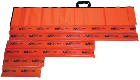 Morrison Medical Products Economy General Purpose Splint Set Padded Splint Wood / Vinyl Orange 15 Inch, 36 Inch, 54 Inch Length - 1800