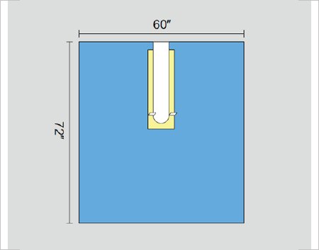 Welmed Orthopedic Drape Poly U-drape 60 W X 72 L Inch NonSterile - 1220-1910