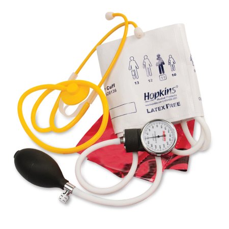 Hopkins - Aneroid Sphygmomanometer Combo Kit Combo Kit Size Large Plastic Cuff Disposable Stethoscope - 695259