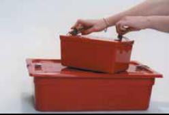 Healthmark Industries Instrument Container Full Size Polypropylene 6 X 13 X 21 Inch - 2136RED