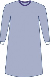 Sirus - Non-Reinforced Surgical Gown with Towel Small Blue Sterile AAMI Level 3 Disposable - Medline - DYNJP2005S