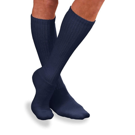 JOBST Sensifoot - Diabetic Compression Socks Crew Large Navy Closed Toe - 110848
