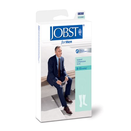 JOBST for Men Classic - Compression Socks Knee High Large White Closed Toe - 110333