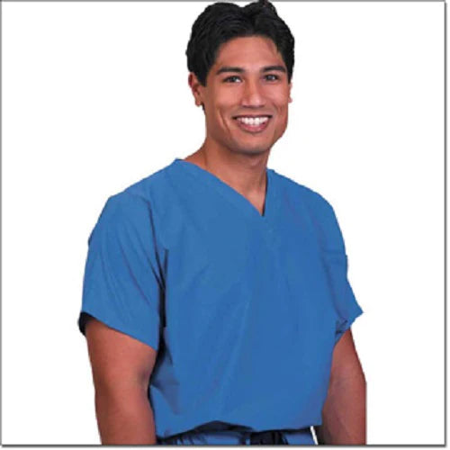 Fashion Seal Uniforms - Scrub Shirt 3X-Large Blueberry 1 Pocket Short Sleeve Unisex - 78710-3XL