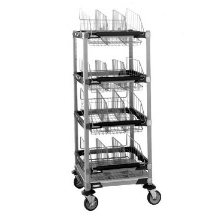Intermetro Industries MetroMax i IV Transport Cart Polymer 24 X 24 X 60 Inch 4 Shelves - XIV1