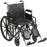 Drive Medical Silver Sport 2 Wheelchair Dual Axle Full Length Arm Padded, Removable Arm Style Mag Wheel Black 18 Inch Seat Width 300 lbs. Weight Capacity - SSP218DFA-ELR