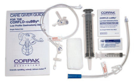 CORFLO-cuBBy - Gastrostomy Feeding Tube Kit 14 Fr. 9 Inch Tube Silicone Sterile - 35-1425