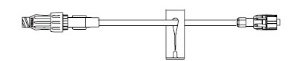 Caresite - Extension Set 6 Inch Tubing 1 Port 0.9 mL Priming Volume DEHP-Free - 470108