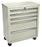 Lakeside Manufacturing Bedside Cart 13-1/4 X 24-1/2 X 29 Inch 5 Drawers Beige Cabinet, Tan Drawer, Silver Pull Color - BV05