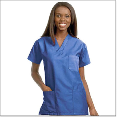 Fashion Seal Uniforms - Scrub Shirt 5X-Large Blueberry 3 Pockets Short Set-In Sleeve Unisex - 78760-5XL