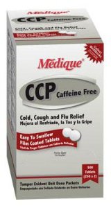 Medique Products CCP Caffeine Free Cold and Cough Relief 325 mg - 200 mg - 10 mg Strength Unit Dose Tablet 2 per Pack - 10513